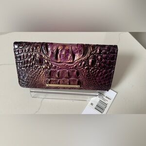Brahmin Ady fig Jam Crocodile Embossed Wallet